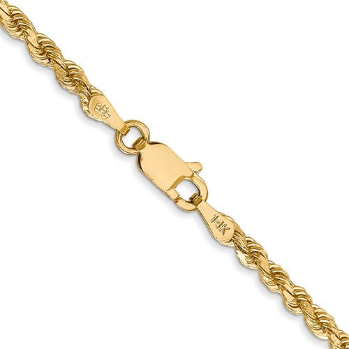 Yellow Gold Diamond Cut Rope Chain - Barbara Anne's Jewelry