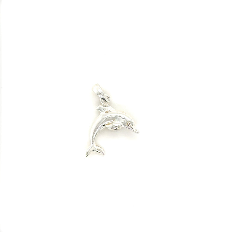 Sterling Silver Dolphin Pendant - Barbara Anne's Jewelry