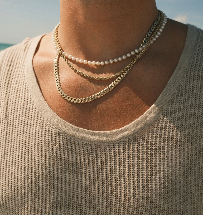 14K Gold Flat Beveled Curb Chain - Barbara Anne's Jewelry