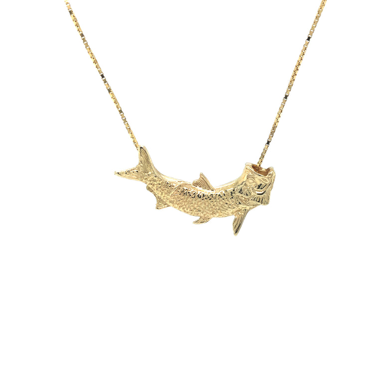 14k Gold Tarpon Pendant - Barbara Anne's Jewelry
