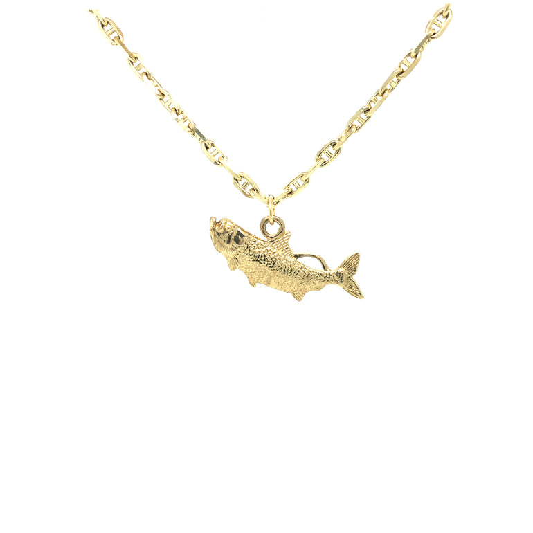 14k Gold Tarpon Pendant - Barbara Anne's Jewelry