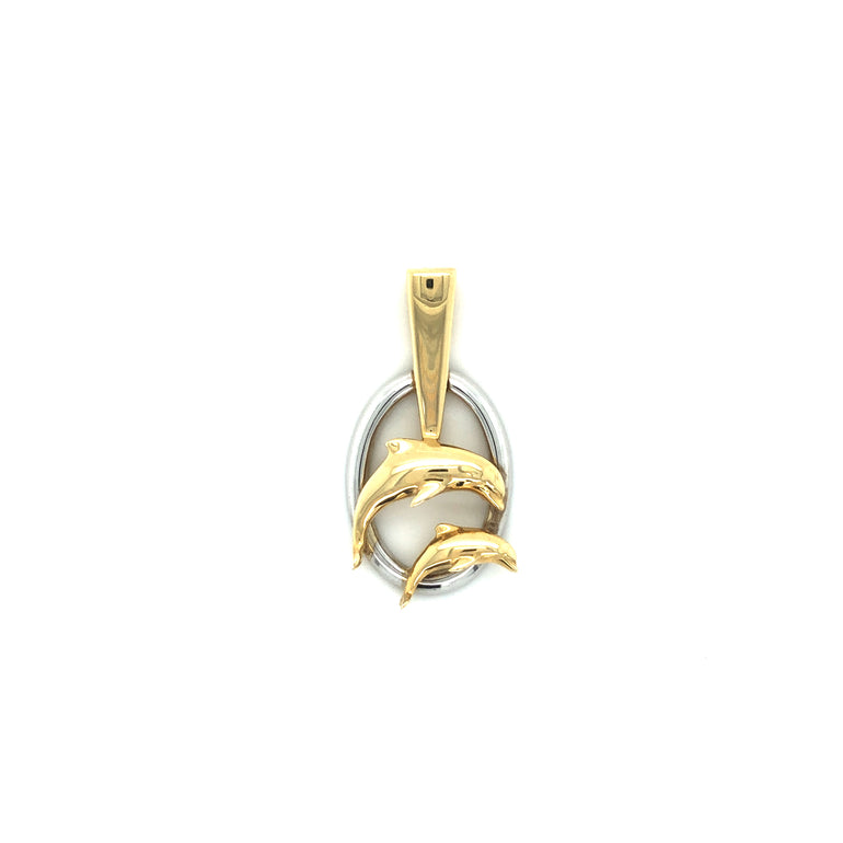 14k Yellow/White Gold Pendant - Barbara Anne's Jewelry