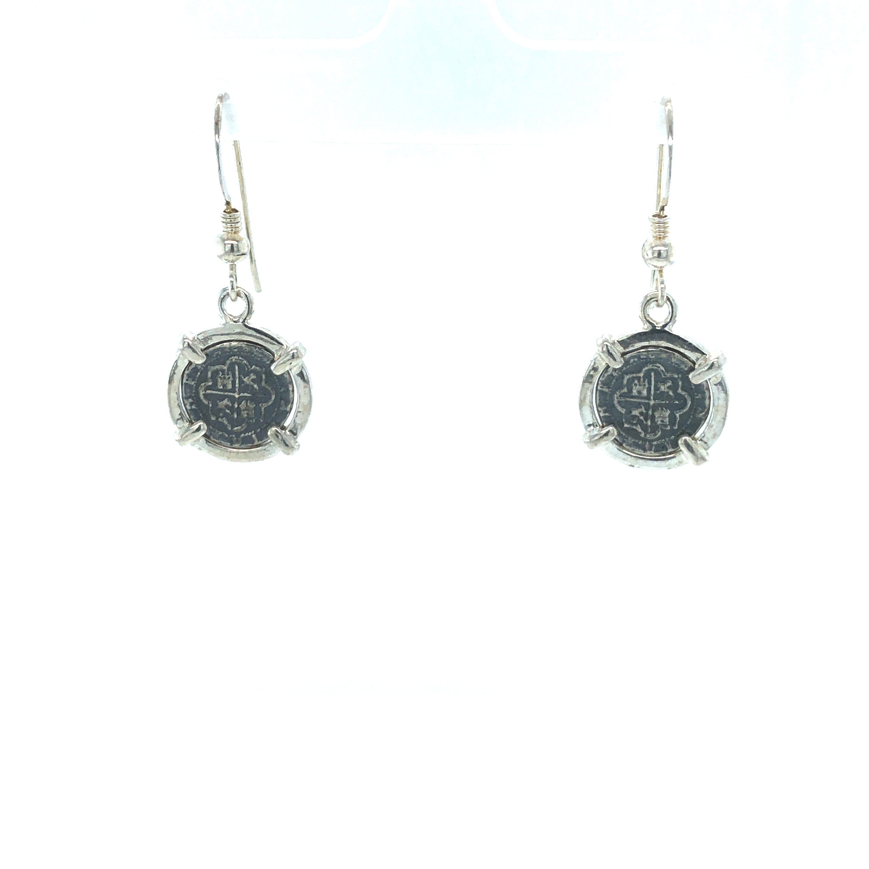 Pure Silver Atocha Coin earrings