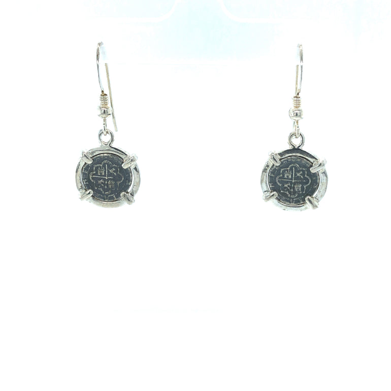Pure Silver Atocha Coin earrings