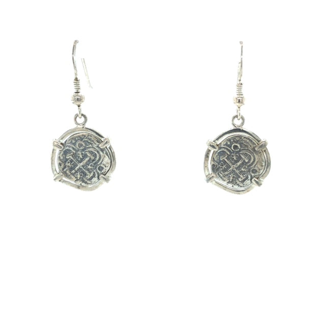Pure Silver Atocha Coin earrings