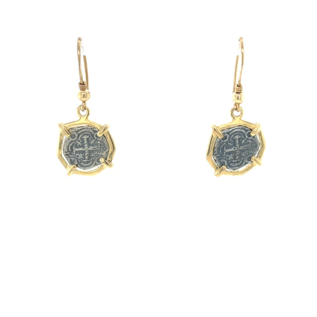 Pure Silver Atocha Coin earrings