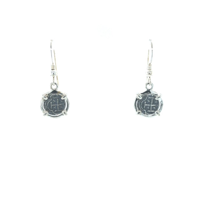 Pure Silver Atocha Coin earrings