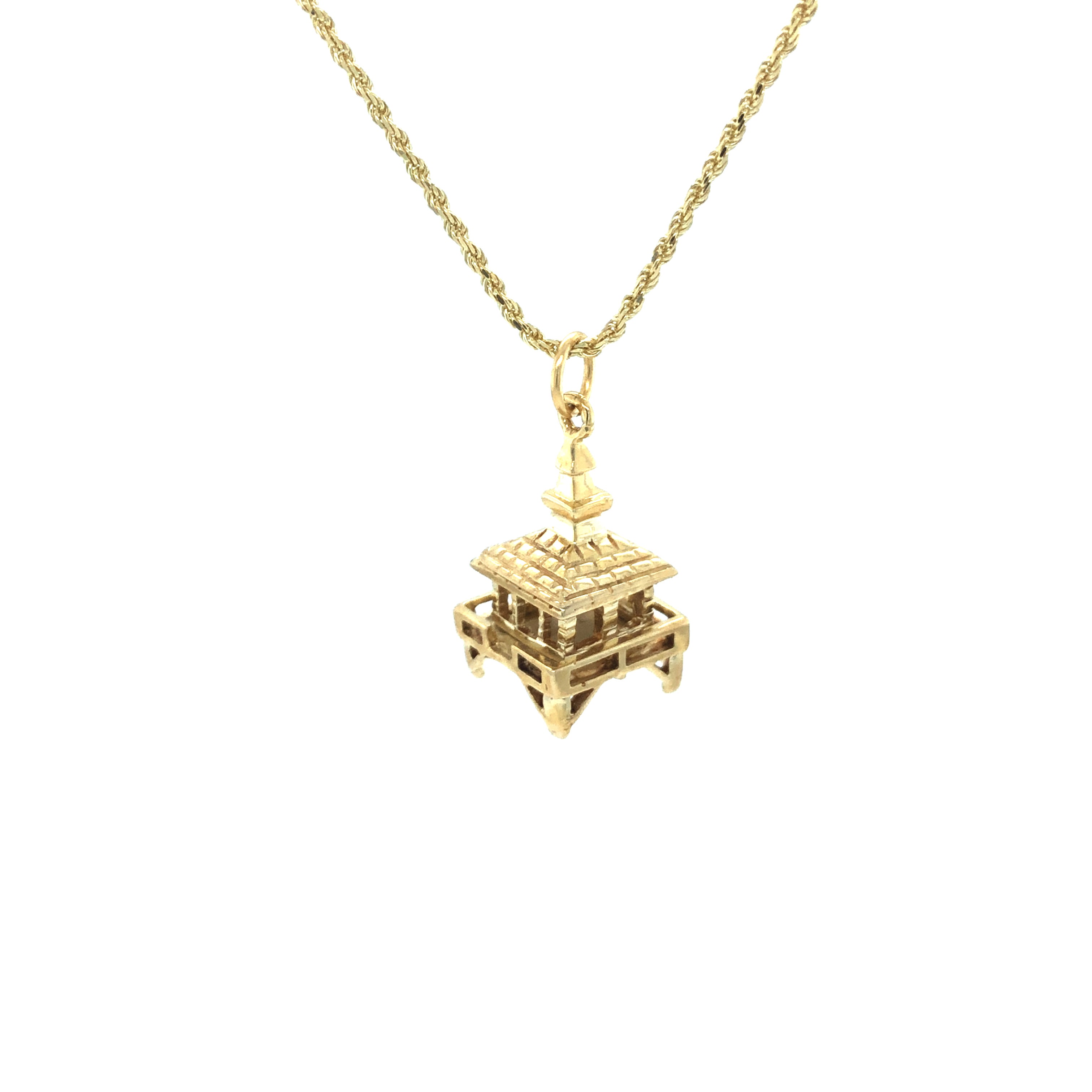 Gold Boca Grande lighthouse pendant