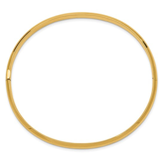 14k High Polished Hinged Bangle Bracelet - Barbara Anne's Jewelry