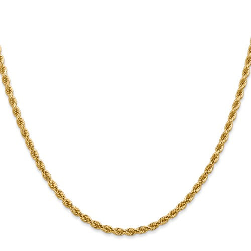 Yellow Gold Diamond Cut Rope Chain - Barbara Anne's Jewelry 