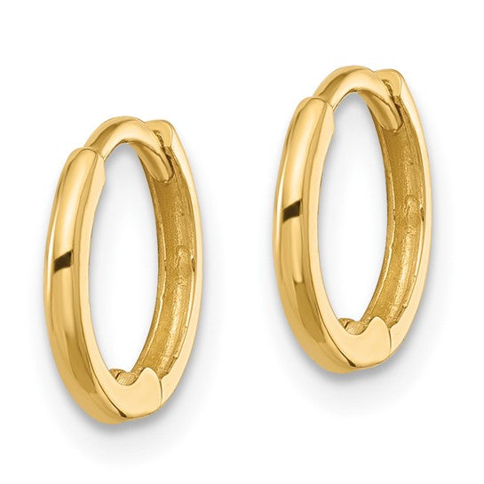 14k Gold Hinged Huggie Hoop Earrings - Barbara Anne's Jewelry 