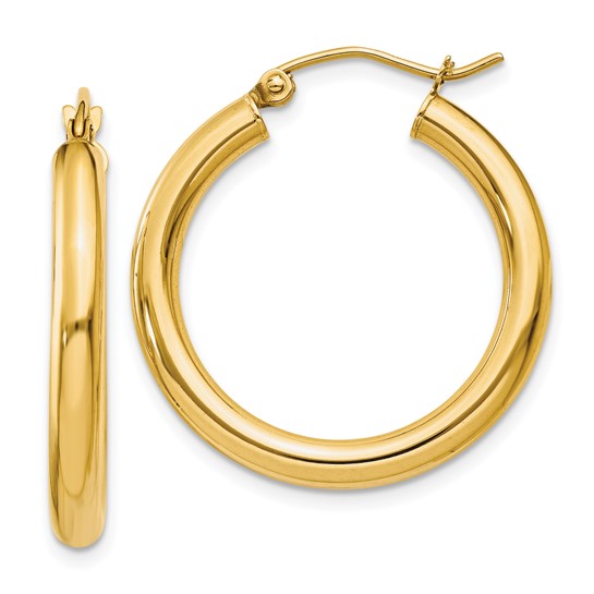 14k Gold Classic Hoops - Barbara Anne's Jewelry 