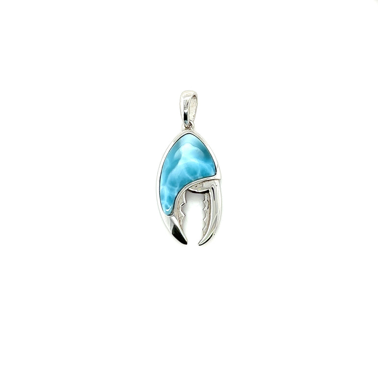 Larimar Crab Claw Pendant - Barbara Anne's Jewelry 