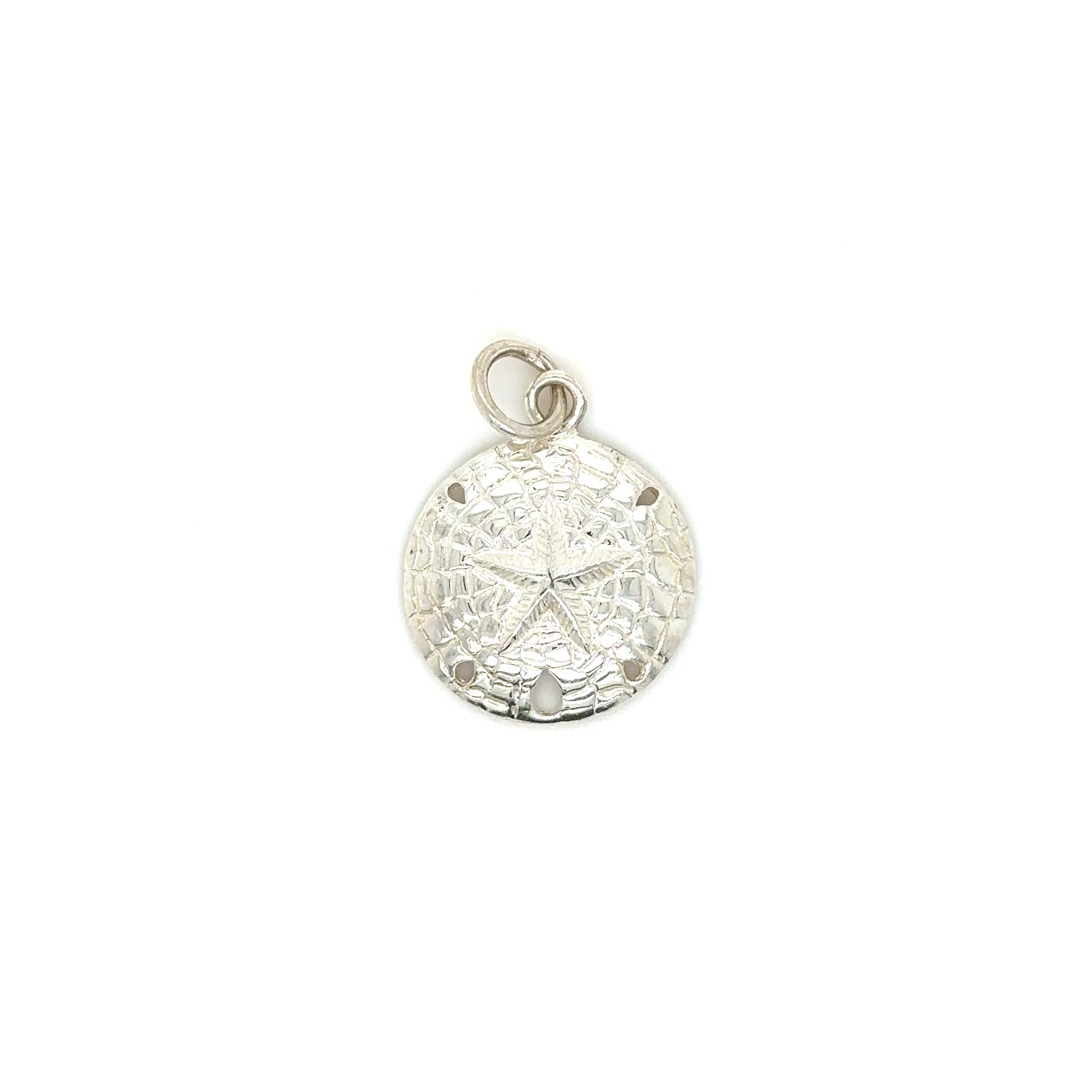 Sterling Silver Sand Dollar Pendant - Barbara Anne's Jewelry 