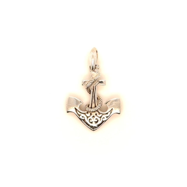 Sterling Silver Anchor Pendant - Barbara Anne's Jewelry 