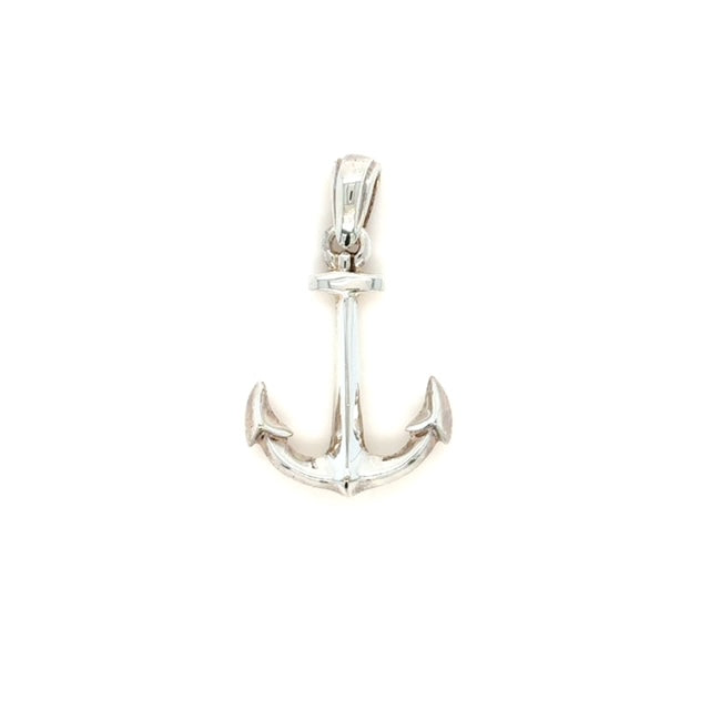 Sterling Silver Anchor Pendant - Barbara Anne's Jewelry 