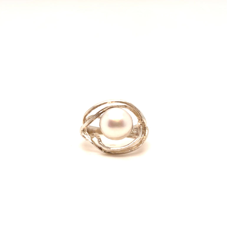 Sterling Silver Pearl Ring - Barbara Anne's Jewelry 