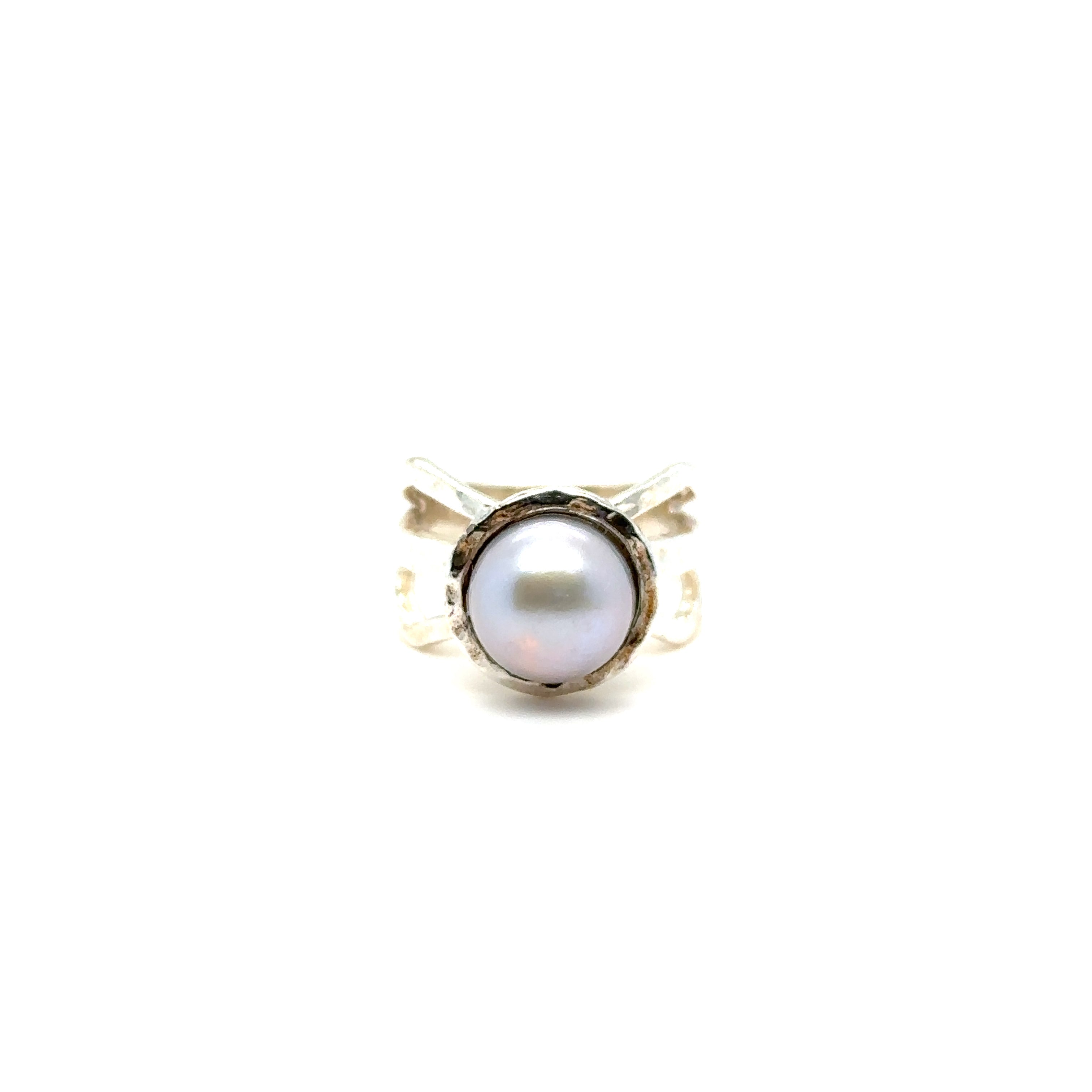 Sterling Silver Pearl Ring - Barbara Anne's Jewelry 