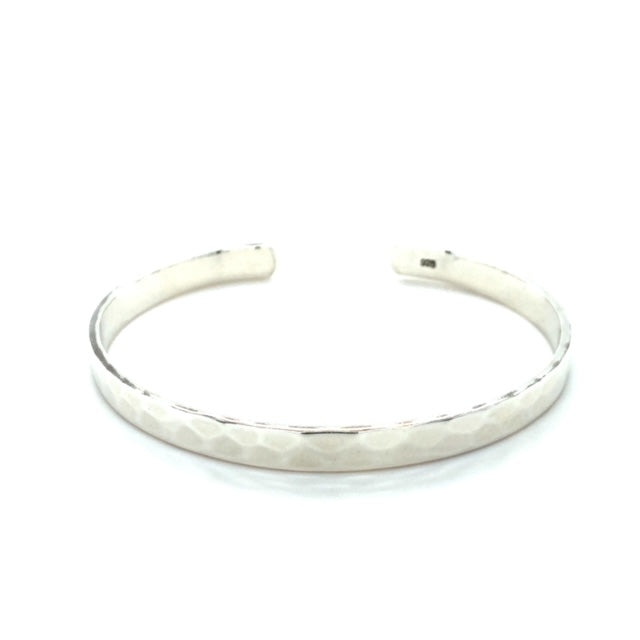 Sterling Silver Hammered Cuff Bracelet - Barbara Anne's Jewelry 