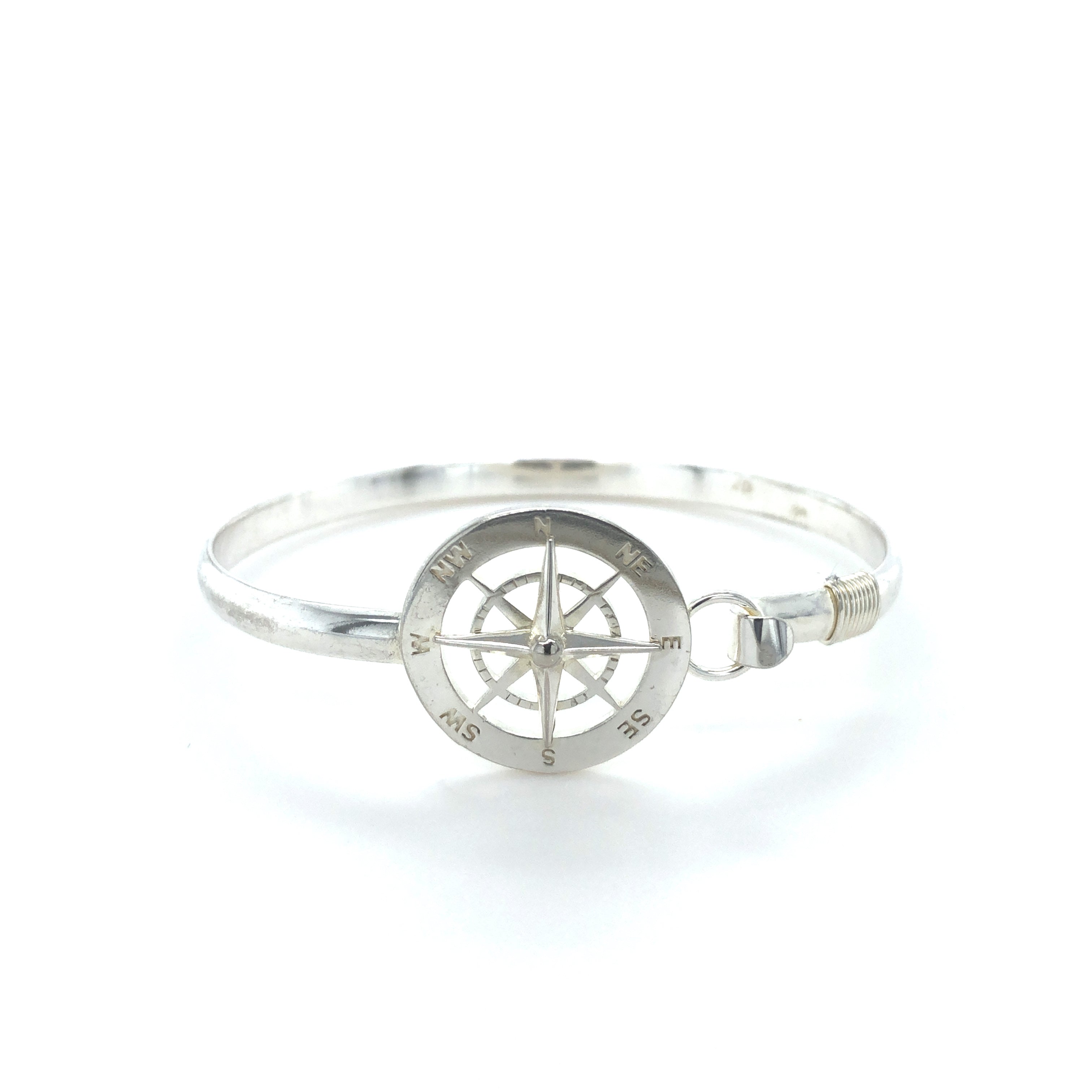 Sterling Silver Compass Bracelet - Barbara Anne's Jewelry 