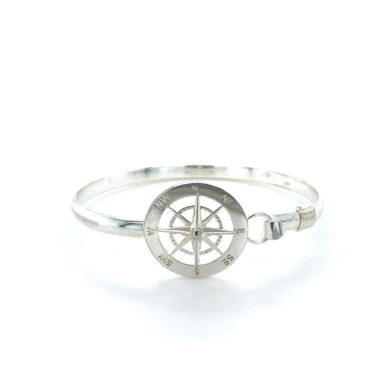 Sterling Silver Compass Bracelet - Barbara Anne's Jewelry 