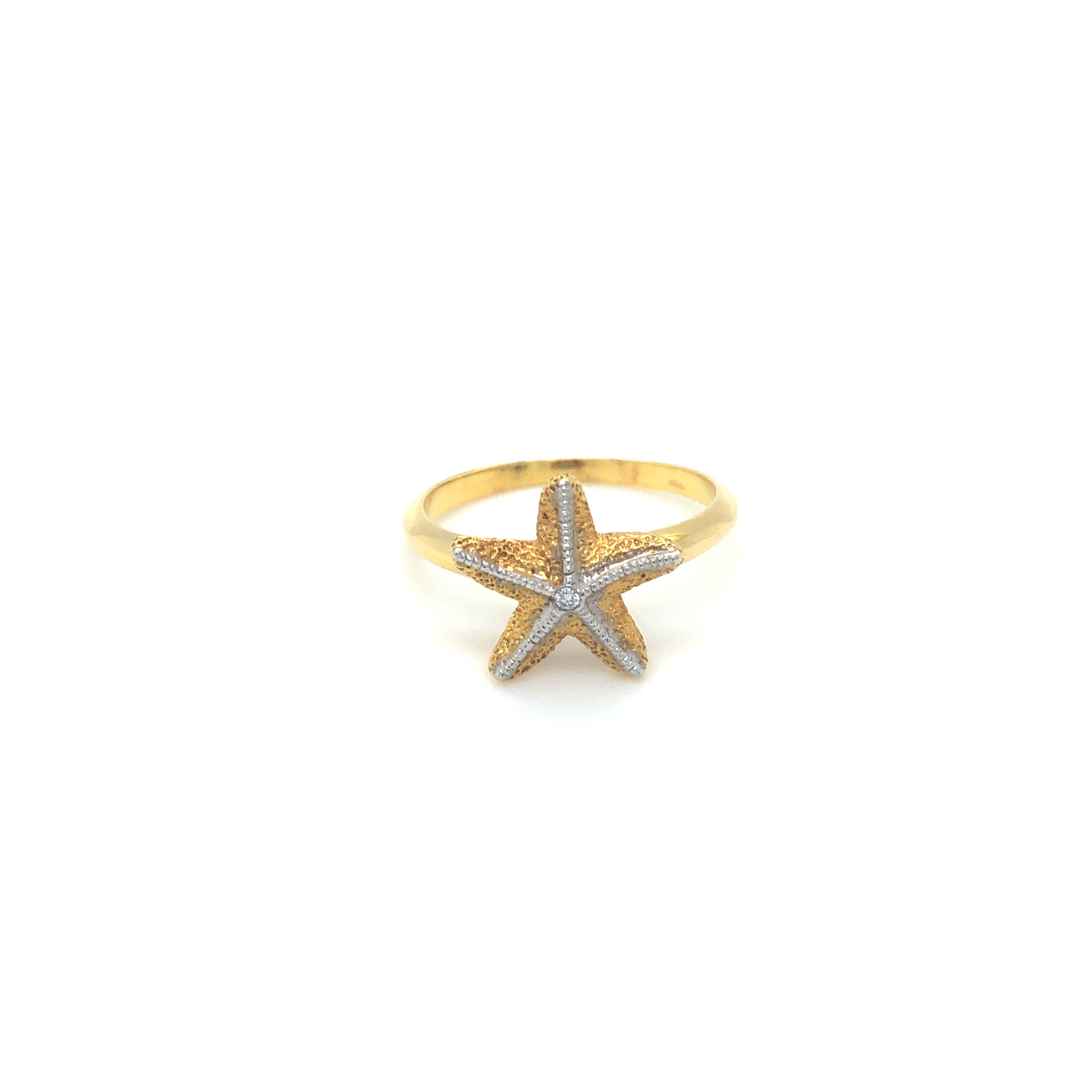 14k Gold Starfish Ring - Barbara Anne's Jewelry 