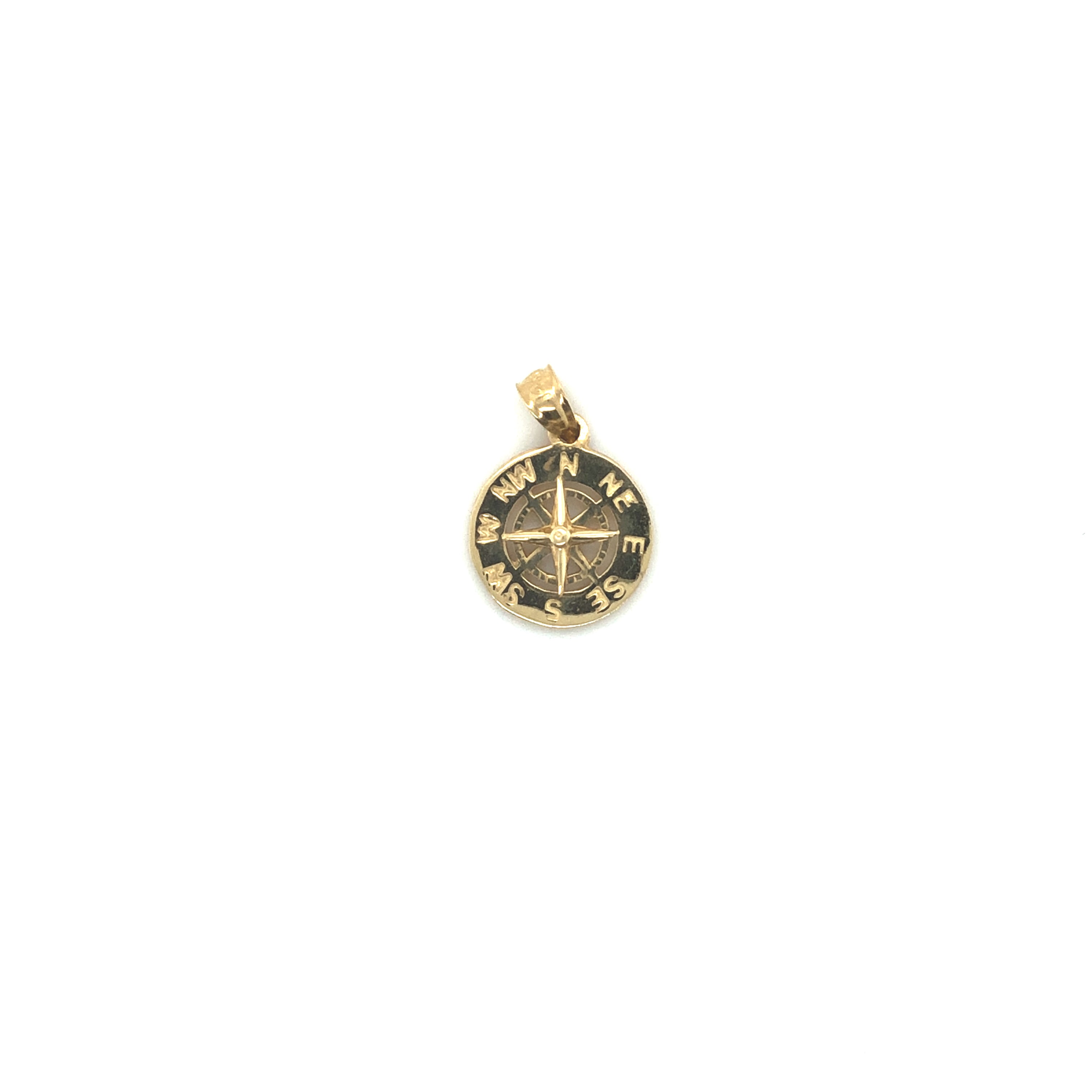 14k Gold Compass Pendant - Barbara Anne's Jewelry 