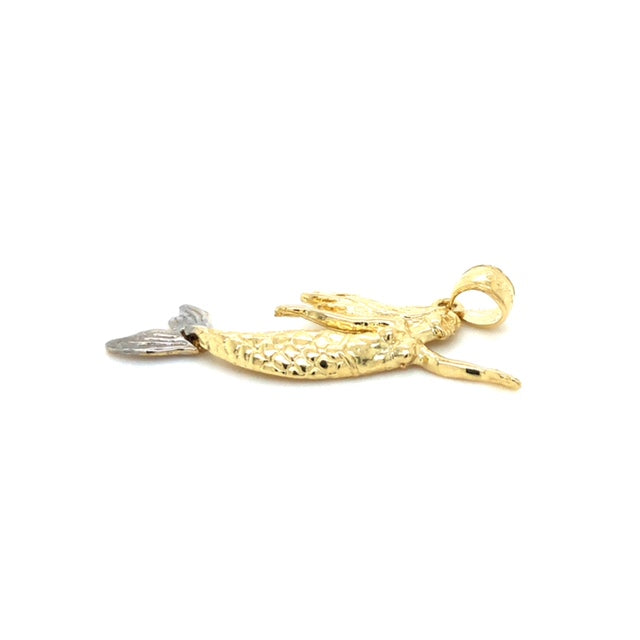 14k Gold Mermaid Pendant - Barbara Anne's Jewelry 