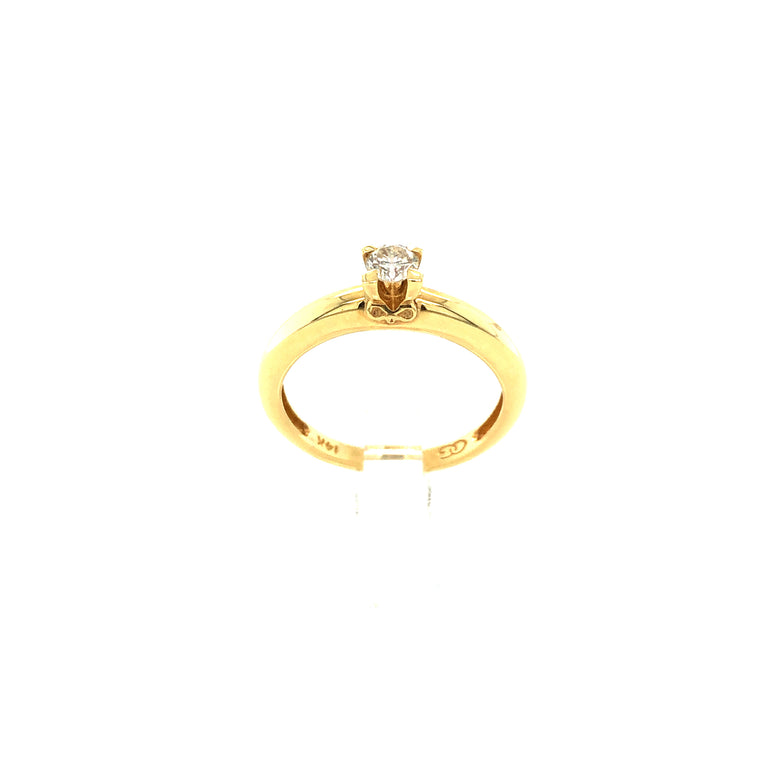 14k Gold with Diamond Ring - Barbara Anne's Jewelry 