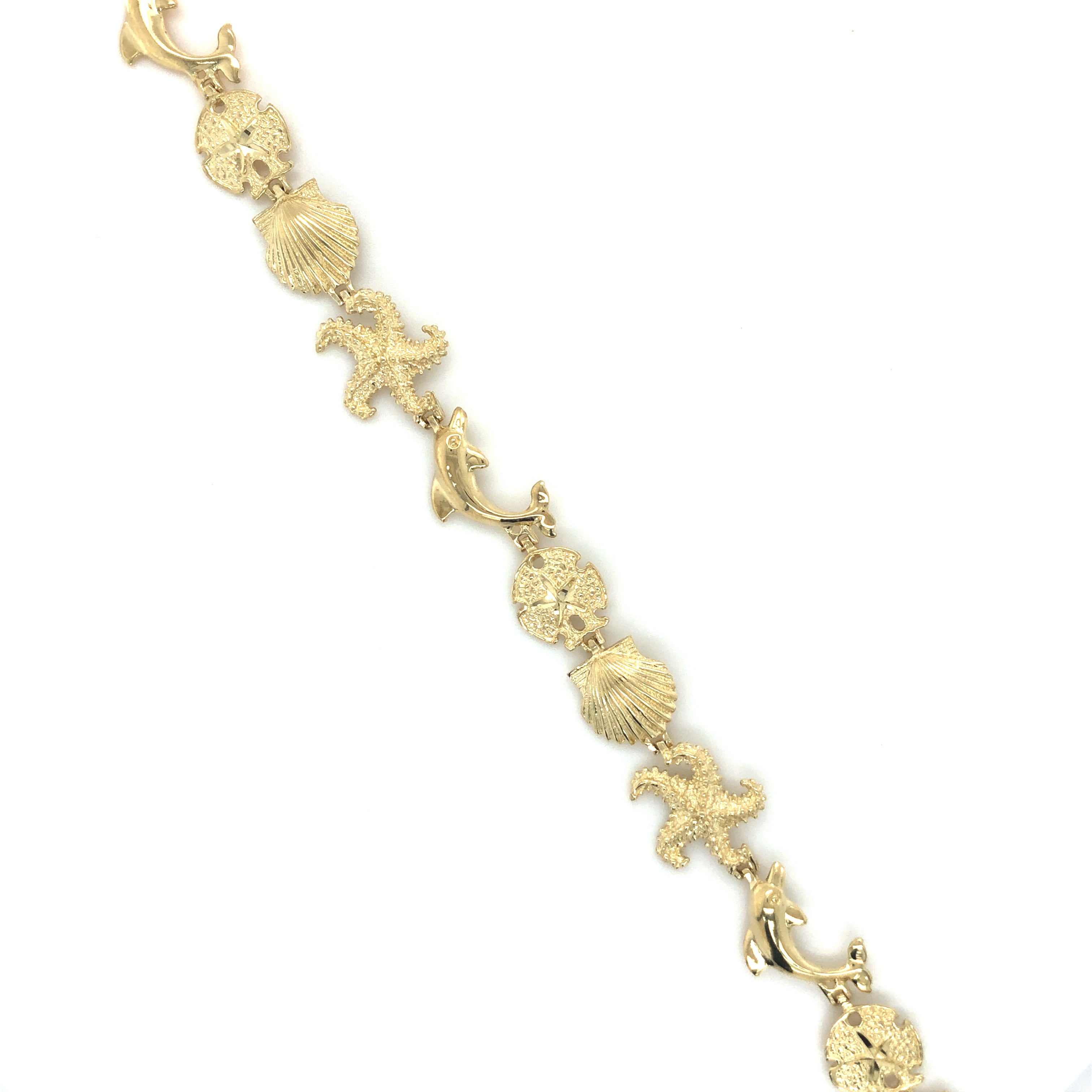 14k Gold Sea Life Bracelet - Barbara Anne's Jewelry 