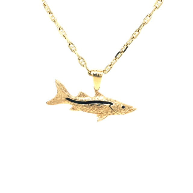 14k Gold Snook Pendant - Barbara Anne's Jewelry 