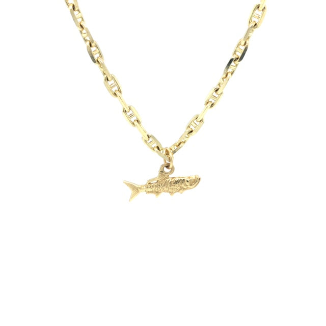 14k Gold Tarpon Pendant - Barbara Anne's Jewelry 