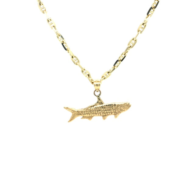 14k Gold Tarpon Pendant - Barbara Anne's Jewelry 