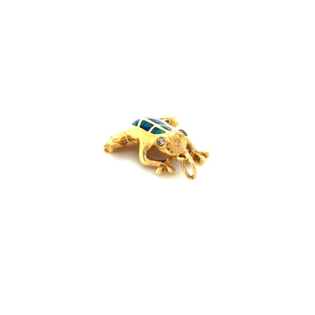 14k Gold Frog Penant - Barbara Anne's Jewelry 