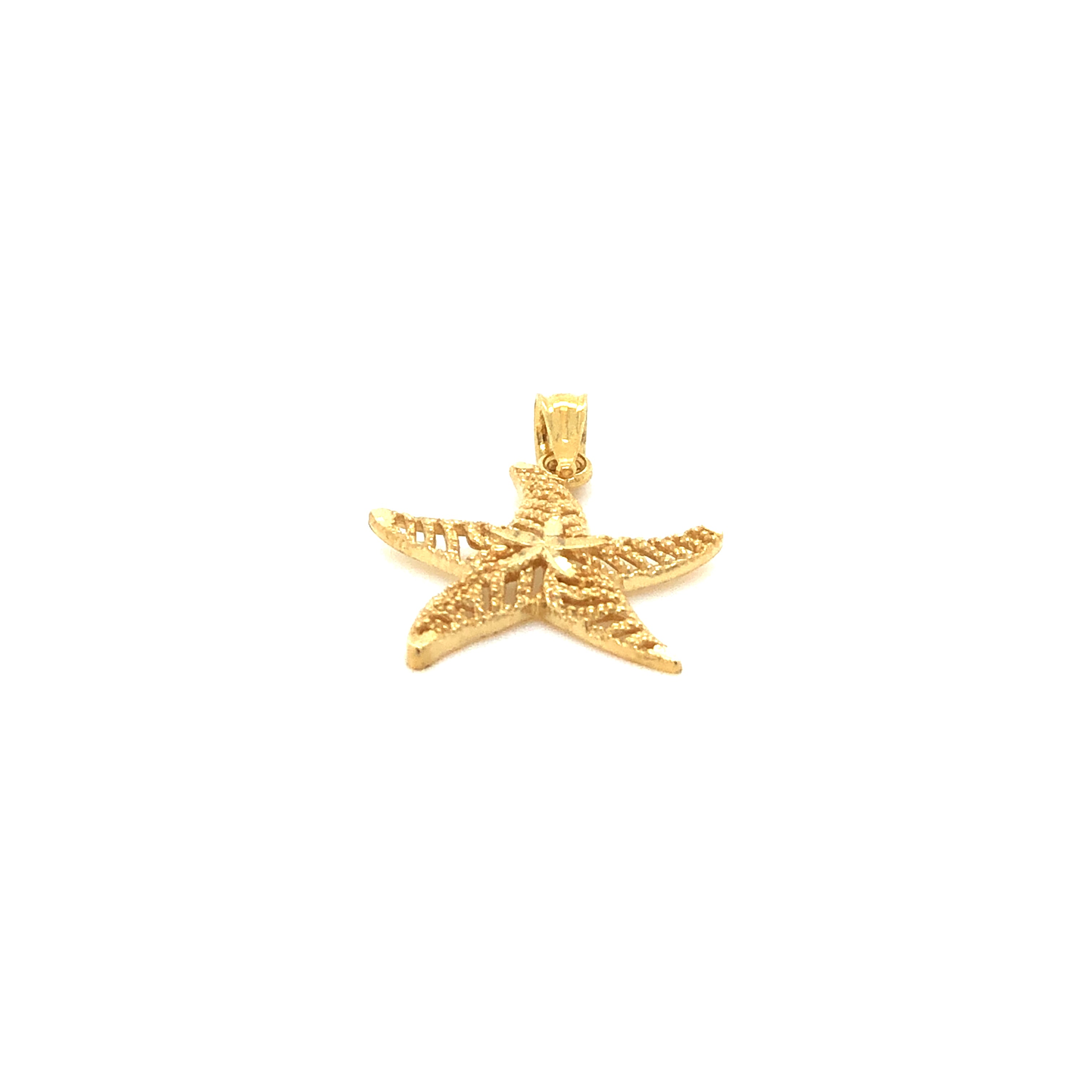 14k Gold Starfish Pendant - Barbara Anne's Jewelry 