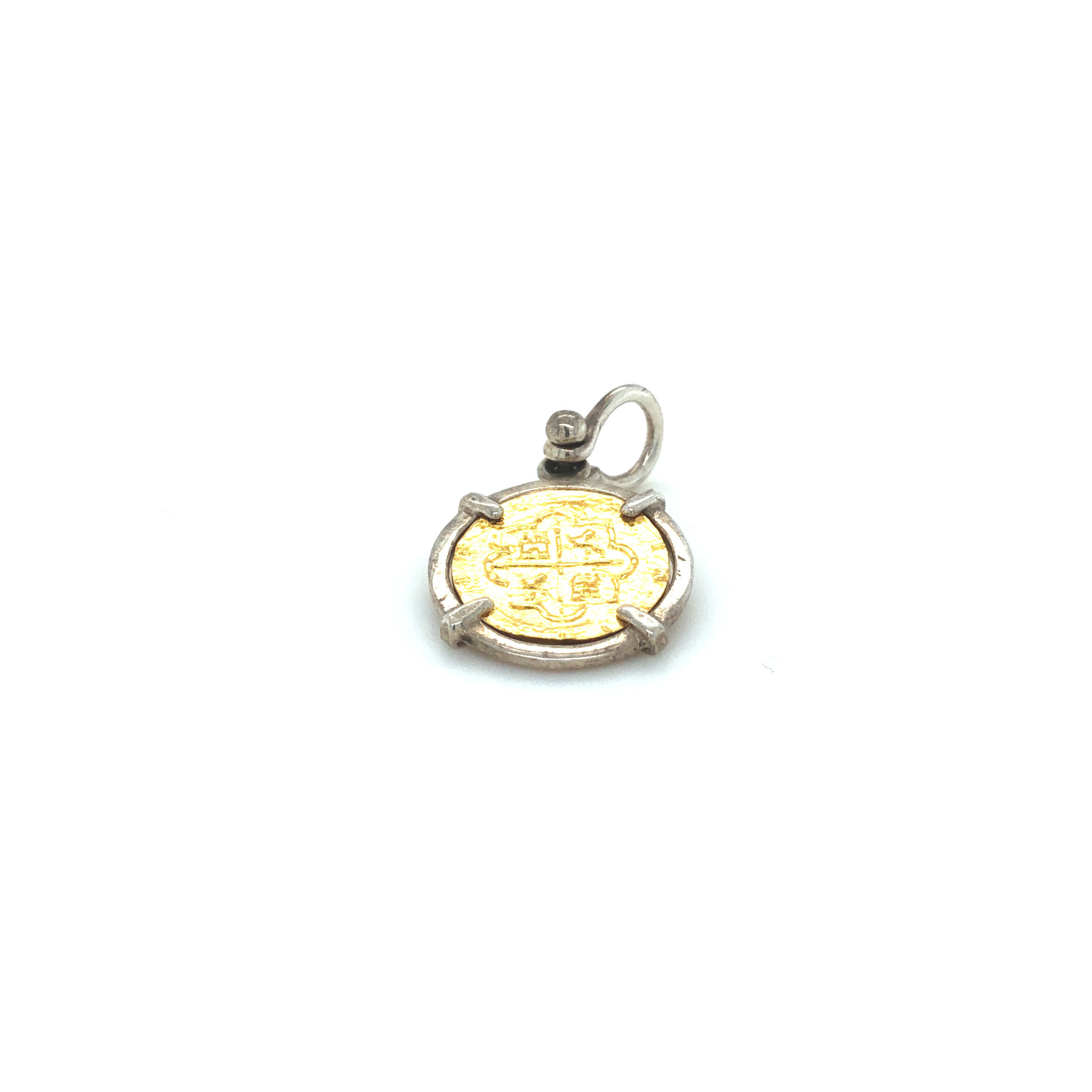 24k Gold Atocha Coin wrapped in sterling silver 