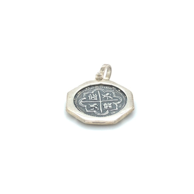 Pure Silver Atocha Coin Wrapped in 14k Gold