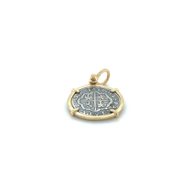 Pure Silver Atocha Coin wrapped in 14k gold 