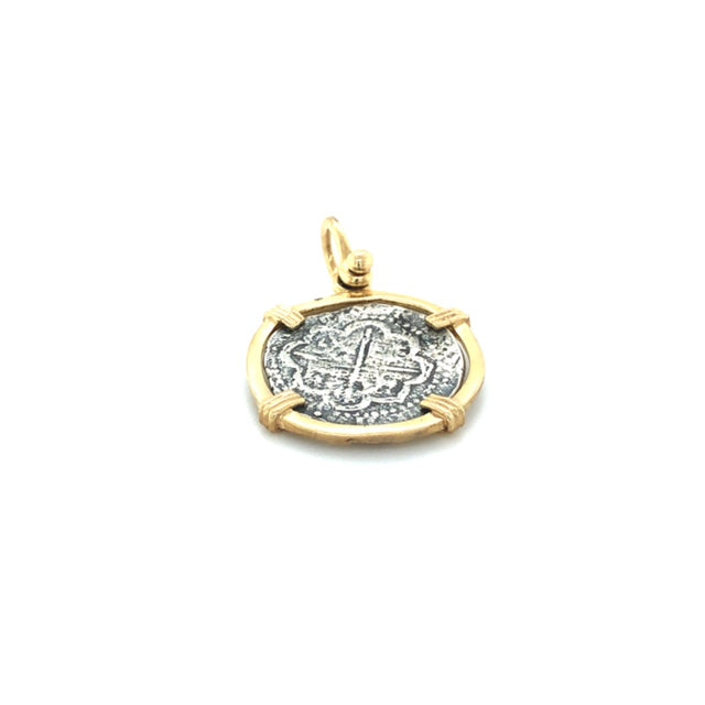 Pure Silver Atocha coin wrapped in 14k Gold 