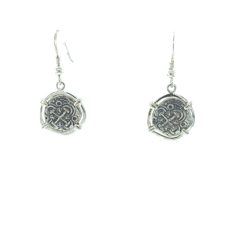 Pure Silver Atocha Coin earrings 