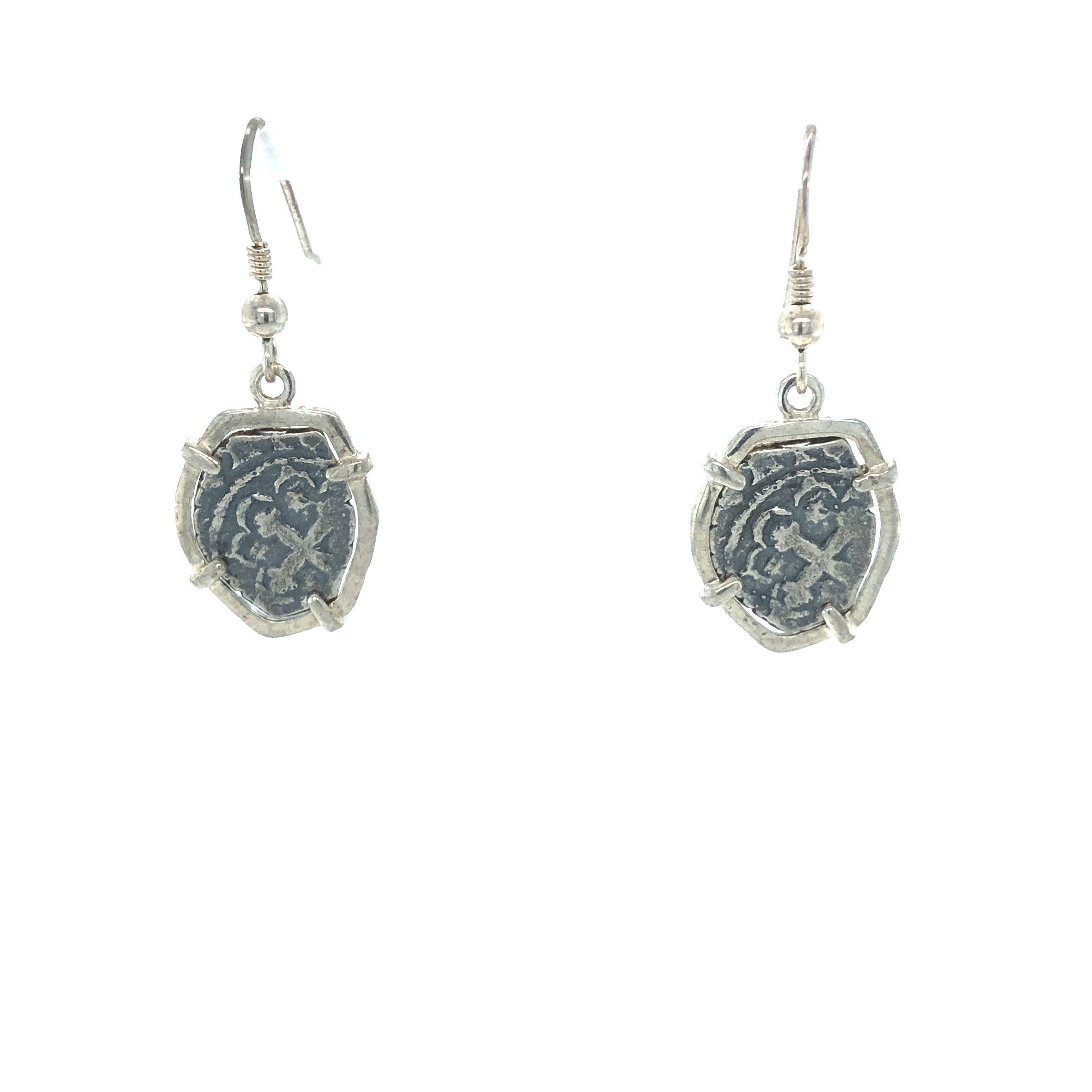 Pure Silver Atocha Coin earrings 