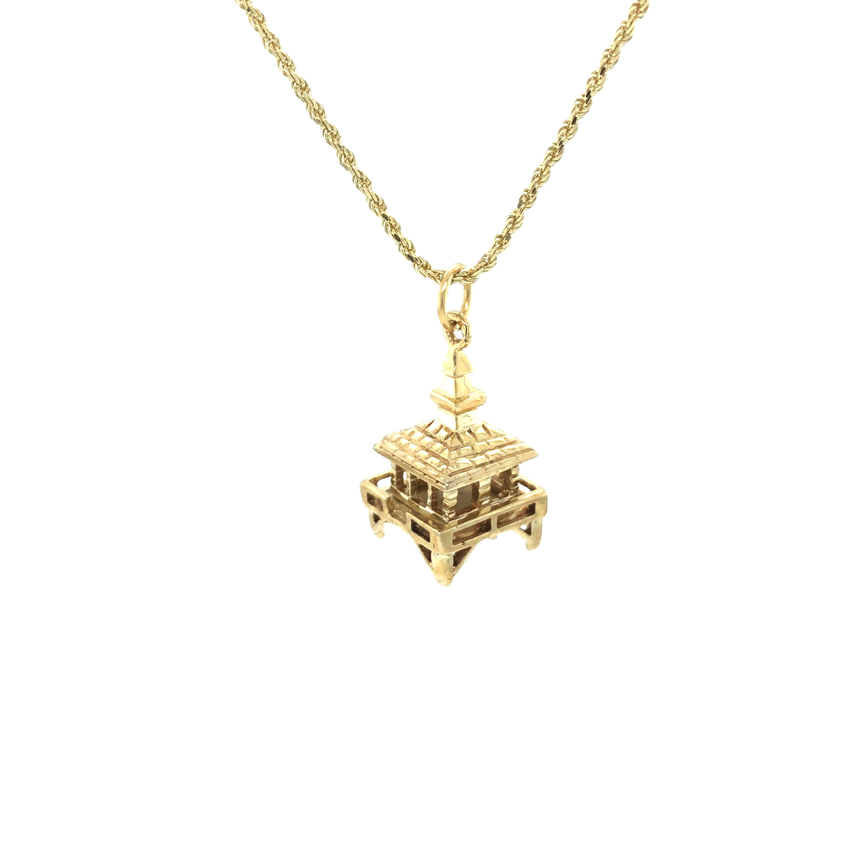 Gold Boca Grande lighthouse pendant 