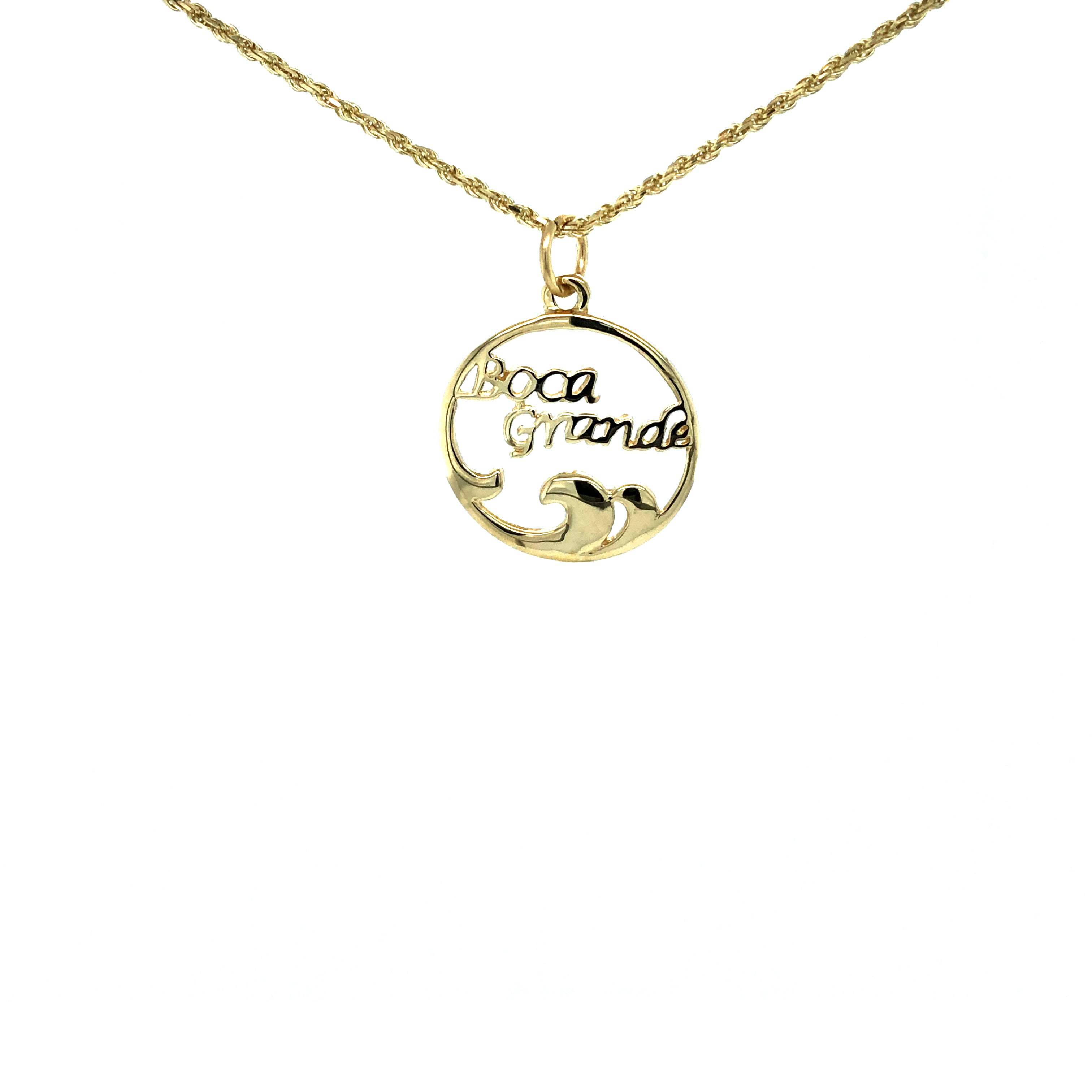 Boca Grande pendant with 14k Gold necklace 