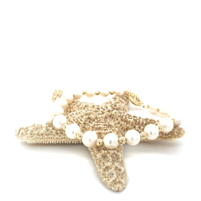 Pearl & 14k Gold Bracelet