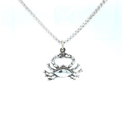 Sterling Silver Crab Pendant with Silver Chain 