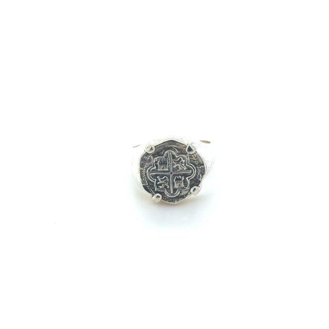 Pure Silver Atocha Coin Ring - Barbara Anne's Jewelry 