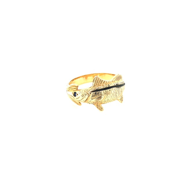 14k Gold Snook Ring - Barbara Anne's Jewelry 