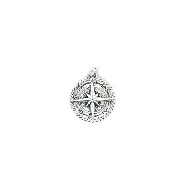 Sterling Silver Compass Pendant - Barbara Anne's Jewelry 