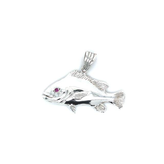 Sterling Silver Grouper Pendant - Barbara Anne's Jewelry 