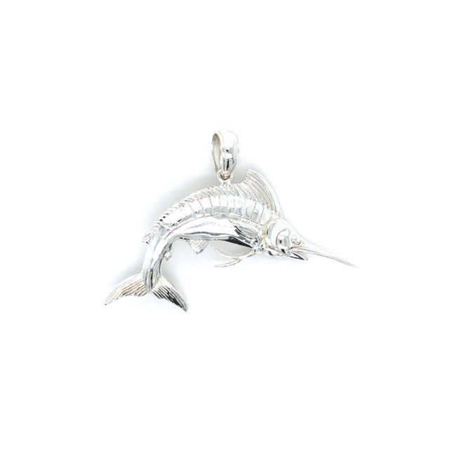 Sterling Silver Marlin Pendant - Barbara Anne's Jewelry 